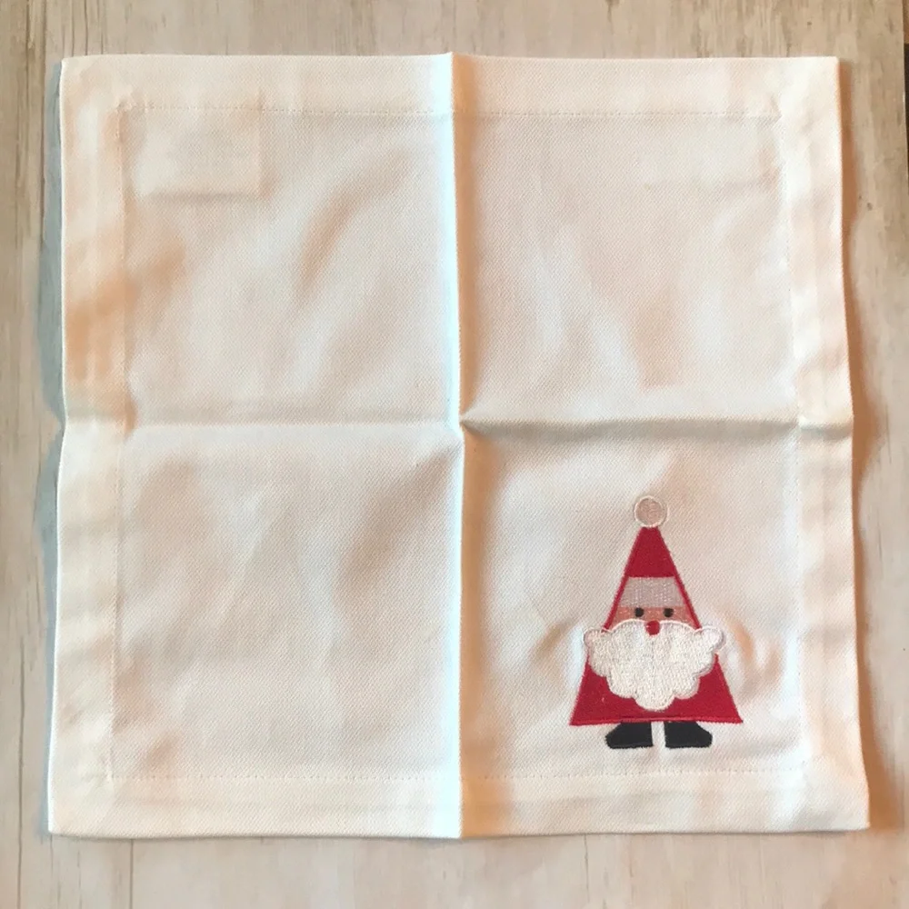 Crate & Barrel Santa Cocktail Napkins